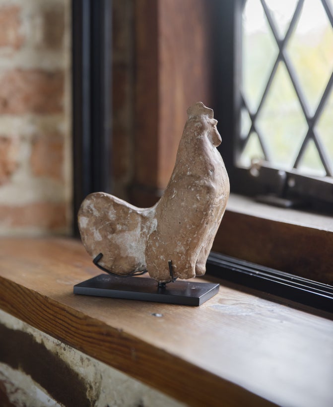 5th to 4th century BC ceramic cockerel at Sissinghurst Castle